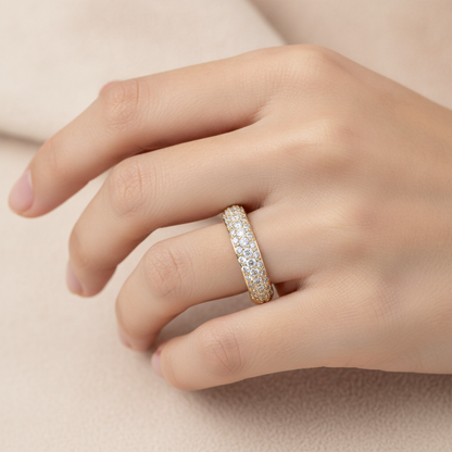 Fling Half Eternity Band In 925 Sterling Silver - Fourteen