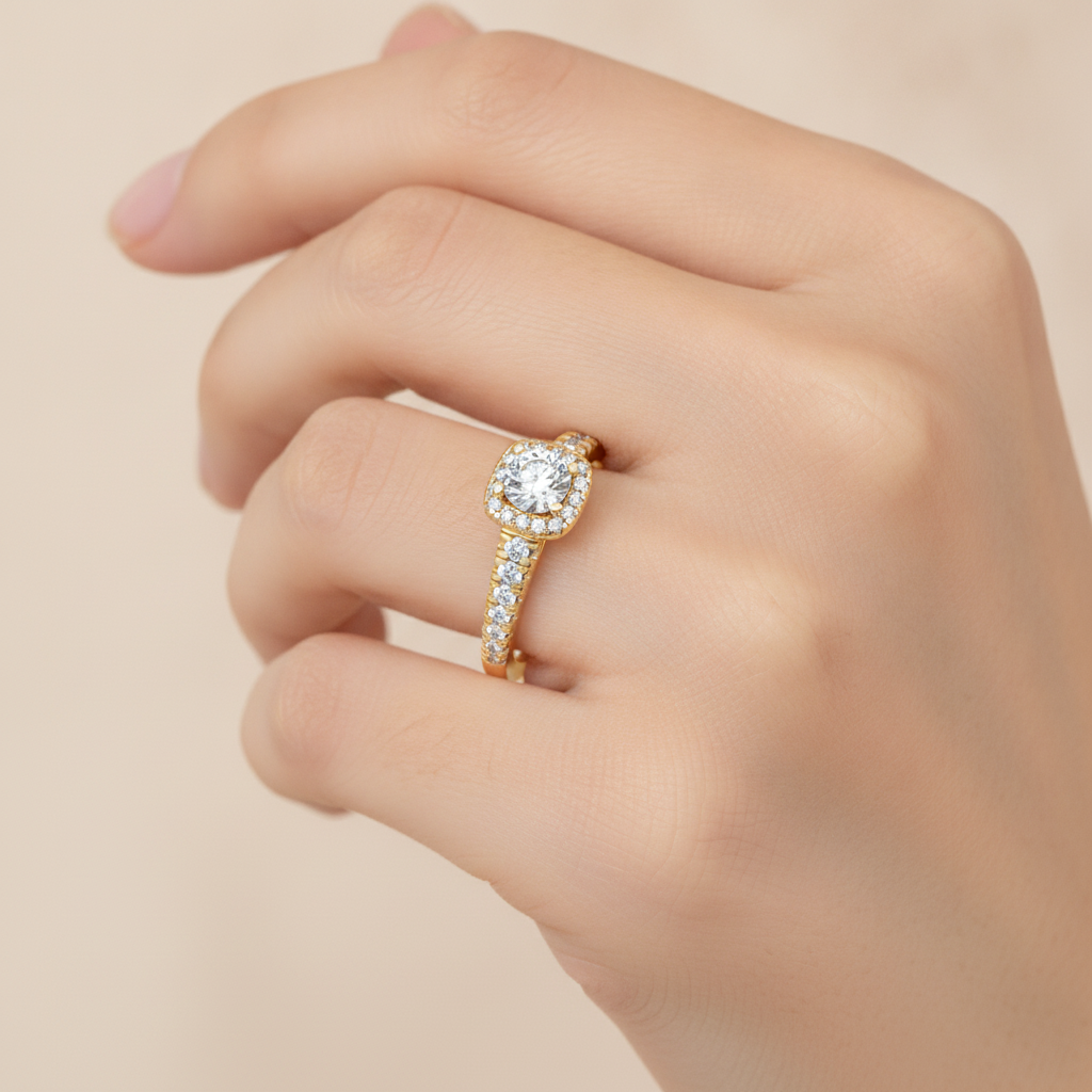 Unparralel Halo Ring In 925 Sterling Silver - Thirteen
