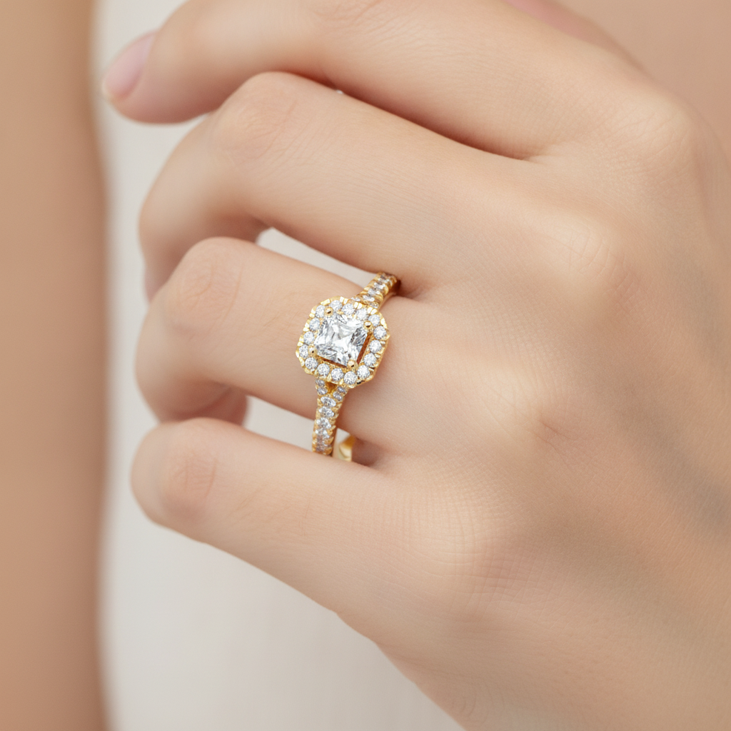 Fancy Solitaire Ring In 925 Sterling Silver - Thirteen