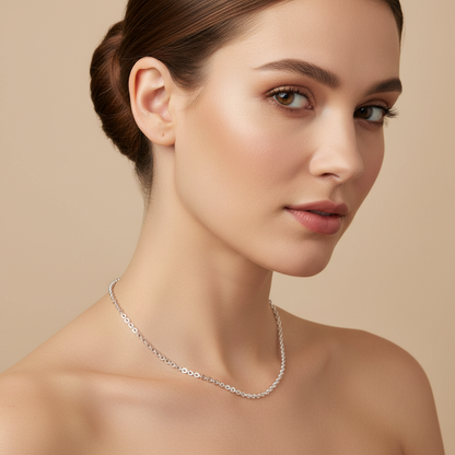 14K Gold Cable Chain Necklace 16 inch