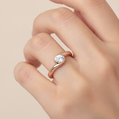 Mesmerizing Solitaire Ring In 925 Sterling Silver - Thirteen