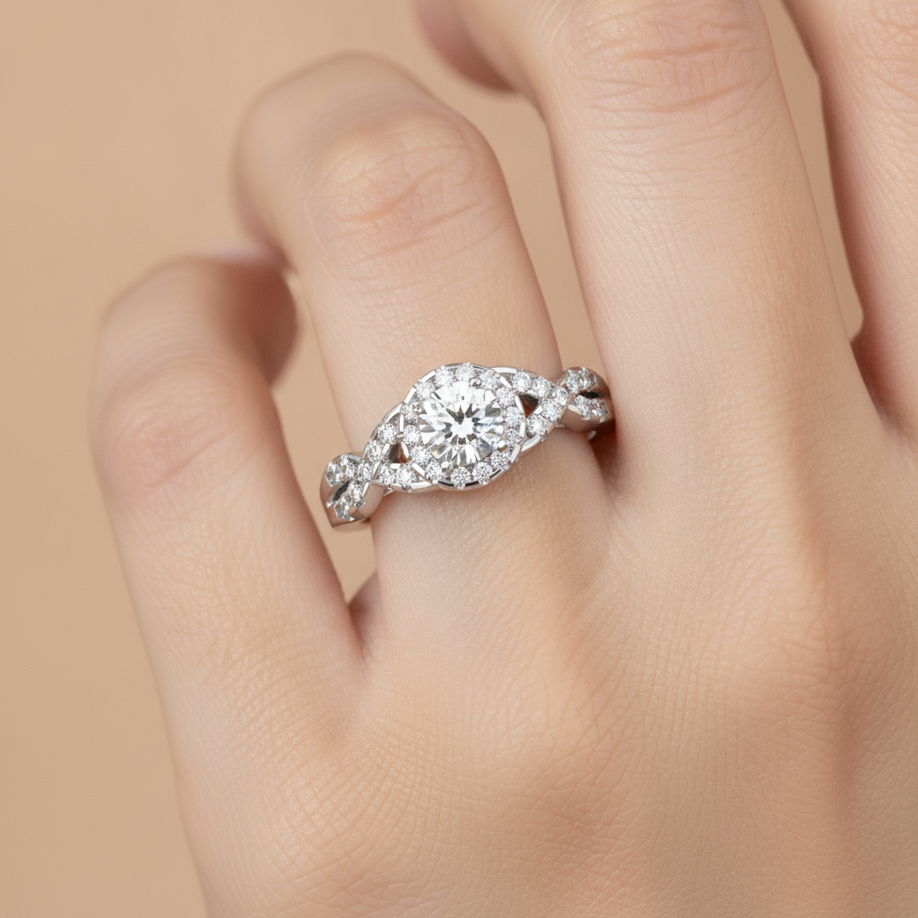 Profuse Halo Ring In 925 Sterling Silver - Thirteen