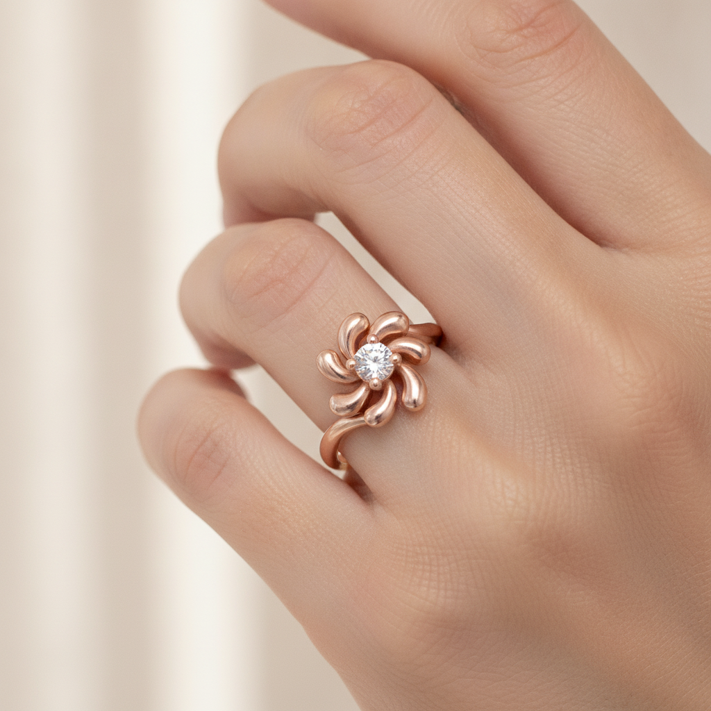 Artistic Eye Single Stone Ring In 925 Sterling Silver - Thirteen