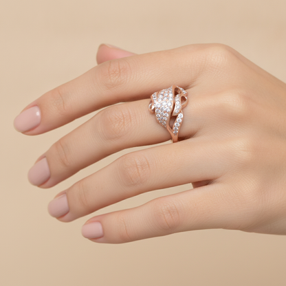 Royal Beautiful Diamond Band In 925 Sterling Silver - Thirteen
