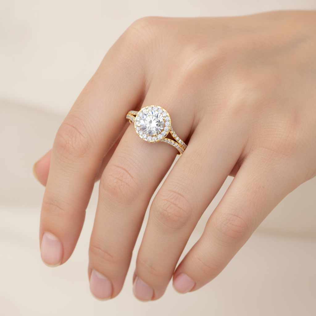 Robust Halo Ring In 925 Sterling Silver - Thirteen