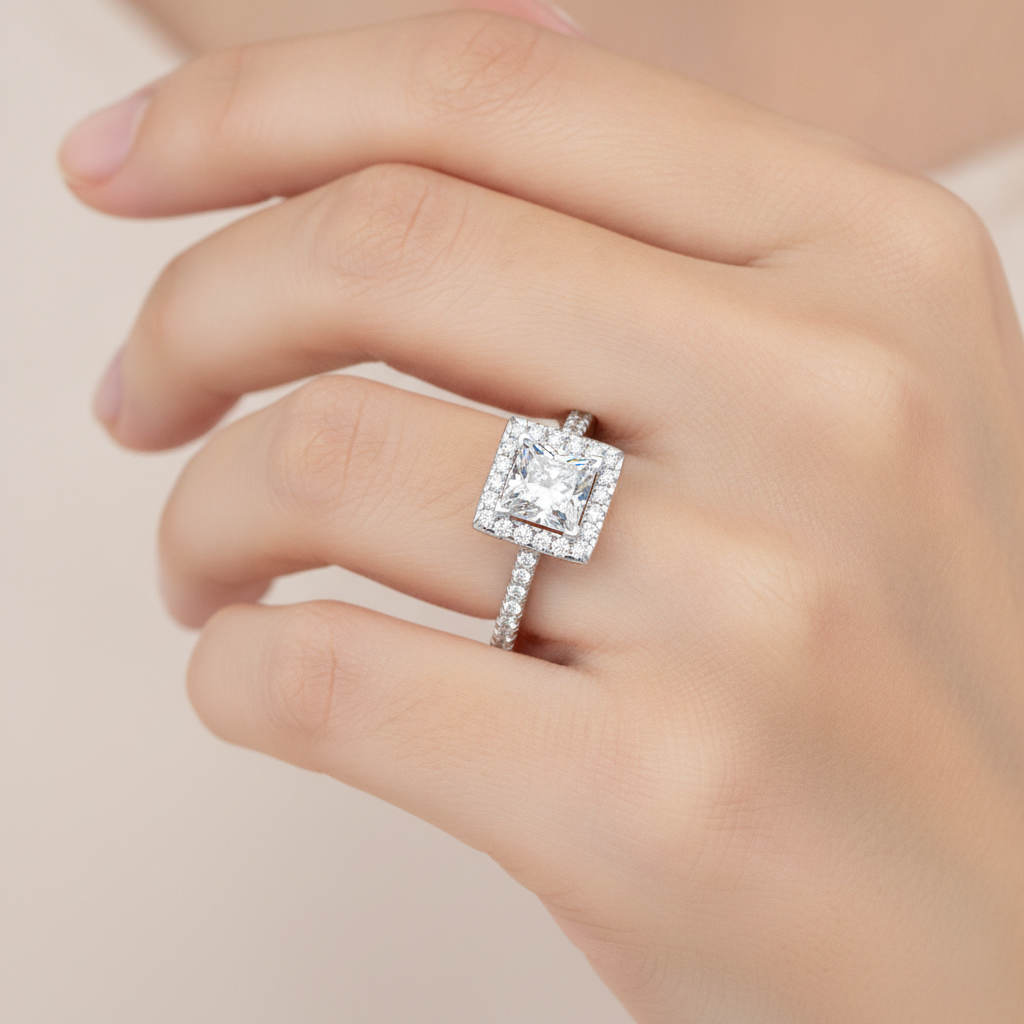 Ornamated Solitaire Ring In 925 Sterling Silver - Thirteen