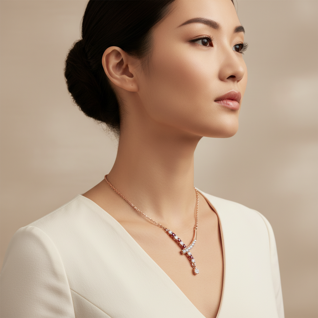 White Gold Diamonds With Coloured Gemstone Accents. - Eleven