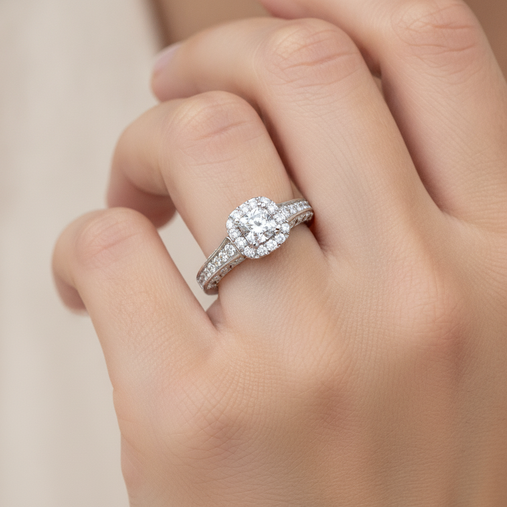 The Sweet Looking Halo Ring - Thirteen