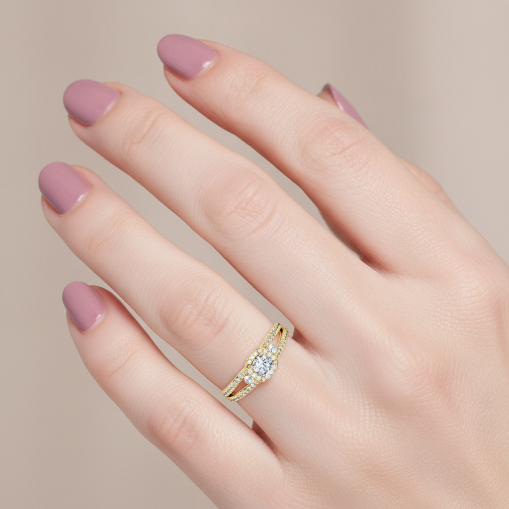 Felicity Halo Ring - Fourteen