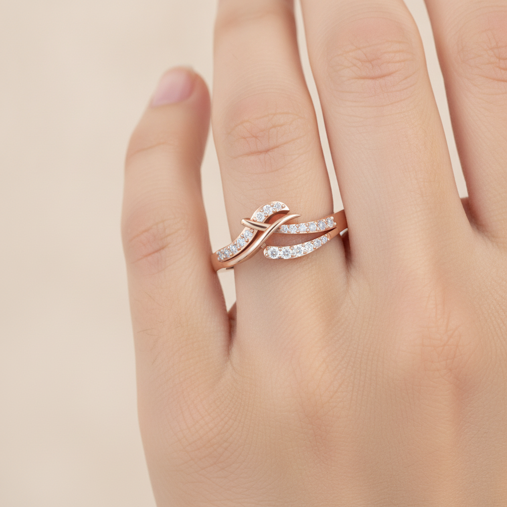 Elegant Hoop Fashion Ring In 925 Sterling Silver - Thirteen
