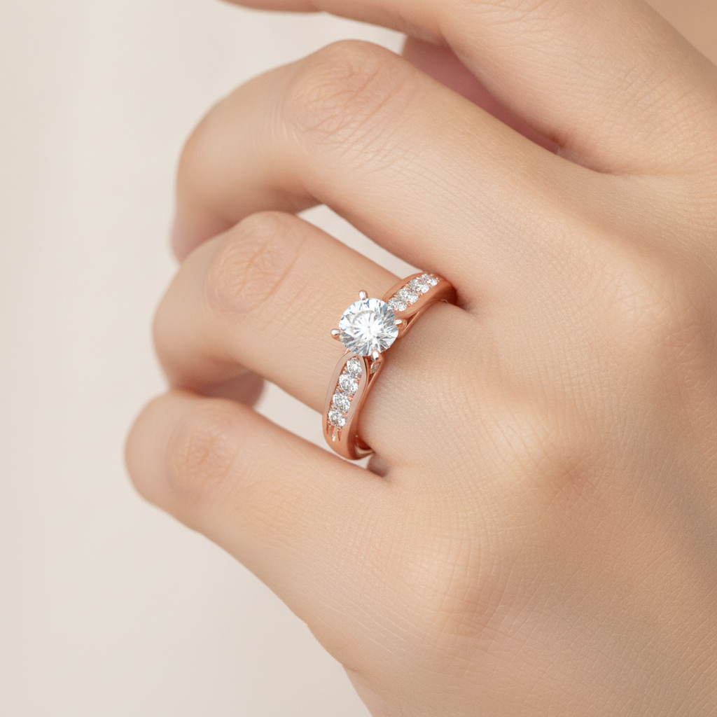 Drop Solitaire Ring In 925 Sterling Silver - Thirteen