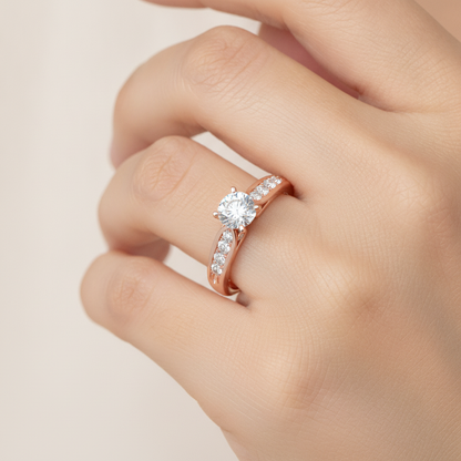 Drop Solitaire Ring In 925 Sterling Silver - Thirteen