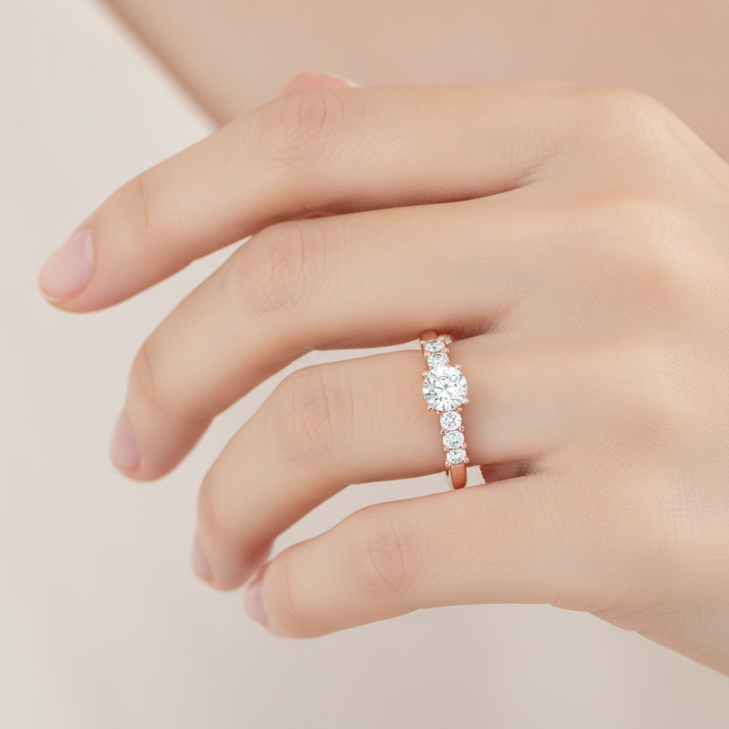 Amazed Solitaire Ring In 925 Sterling Silver - Thirteen