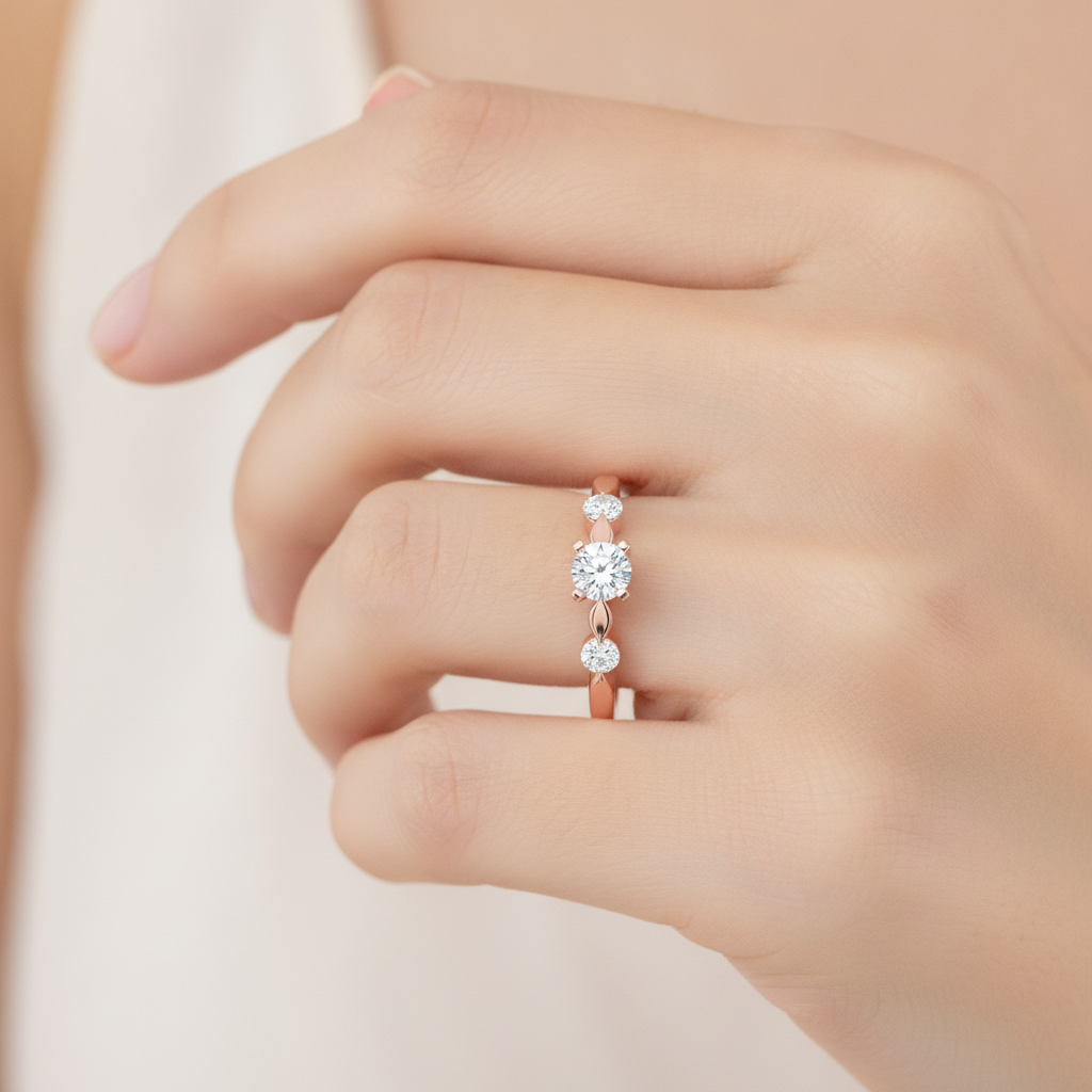 Special Solitaire Ring In 925 Sterling Silver - Thirteen