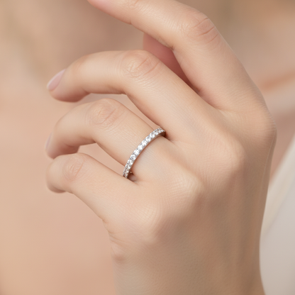 Stupefacente Eternity Ring In 925 Sterling Silver - Thirteen