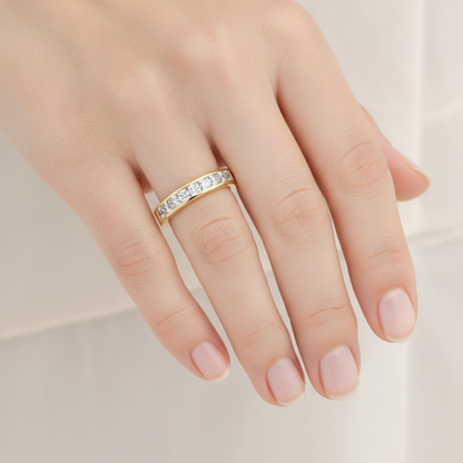 Serene Half Eternity Band In 925 Sterling Silver - Thirteen