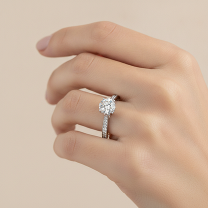 Seraglio Solitaire Ring In 925 Sterling Silver - Thirteen