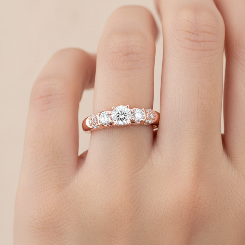Phile Three Stone Diamond Engagement Ring - Thirteen