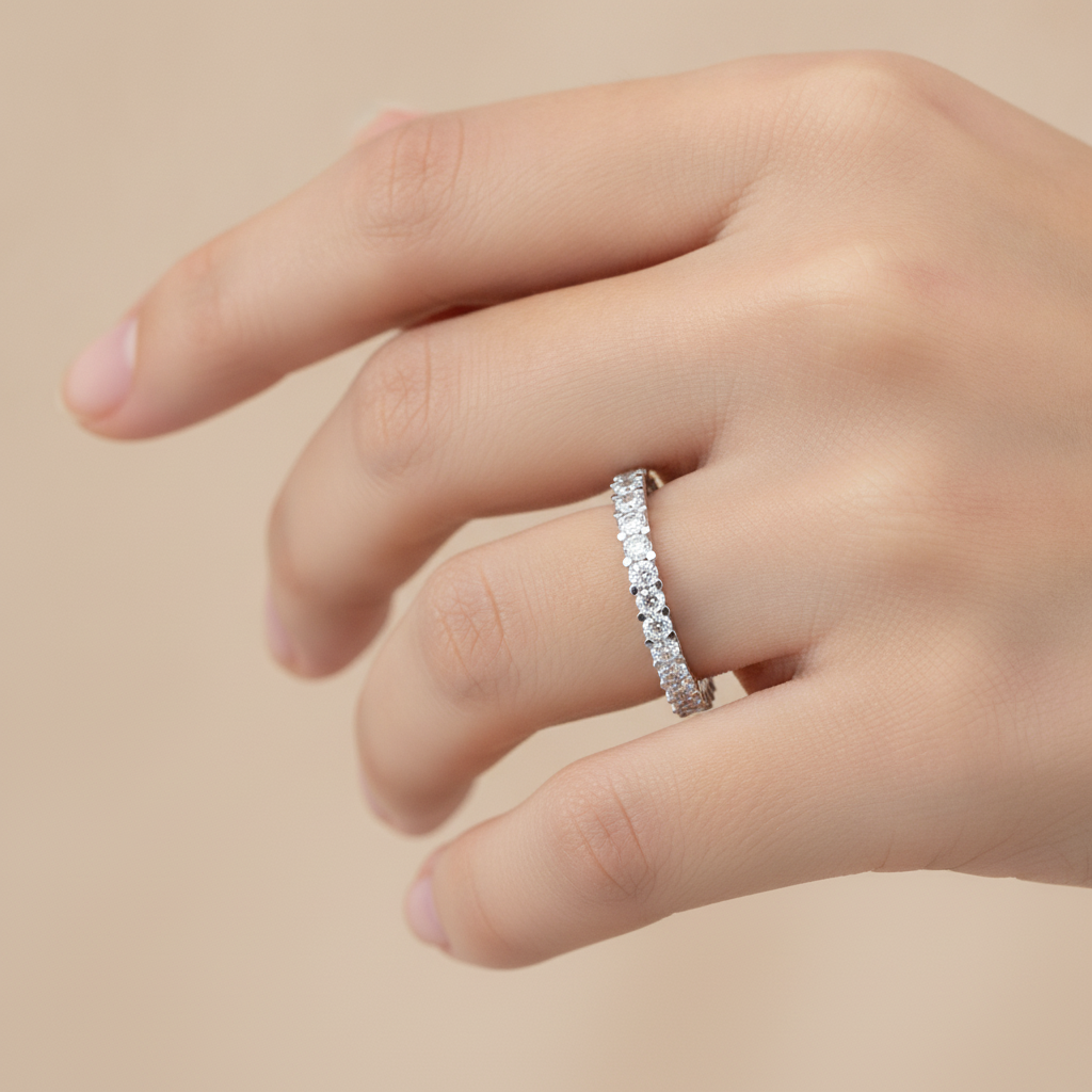 Statement Wedding Band In 925 Sterling Silver - Thirteen