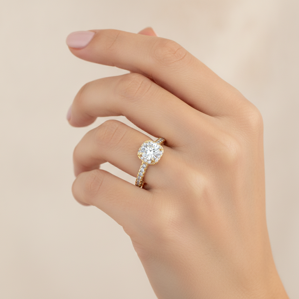 Stylish Bridal Ring Set In 925 Sterling Silver - Thirteen