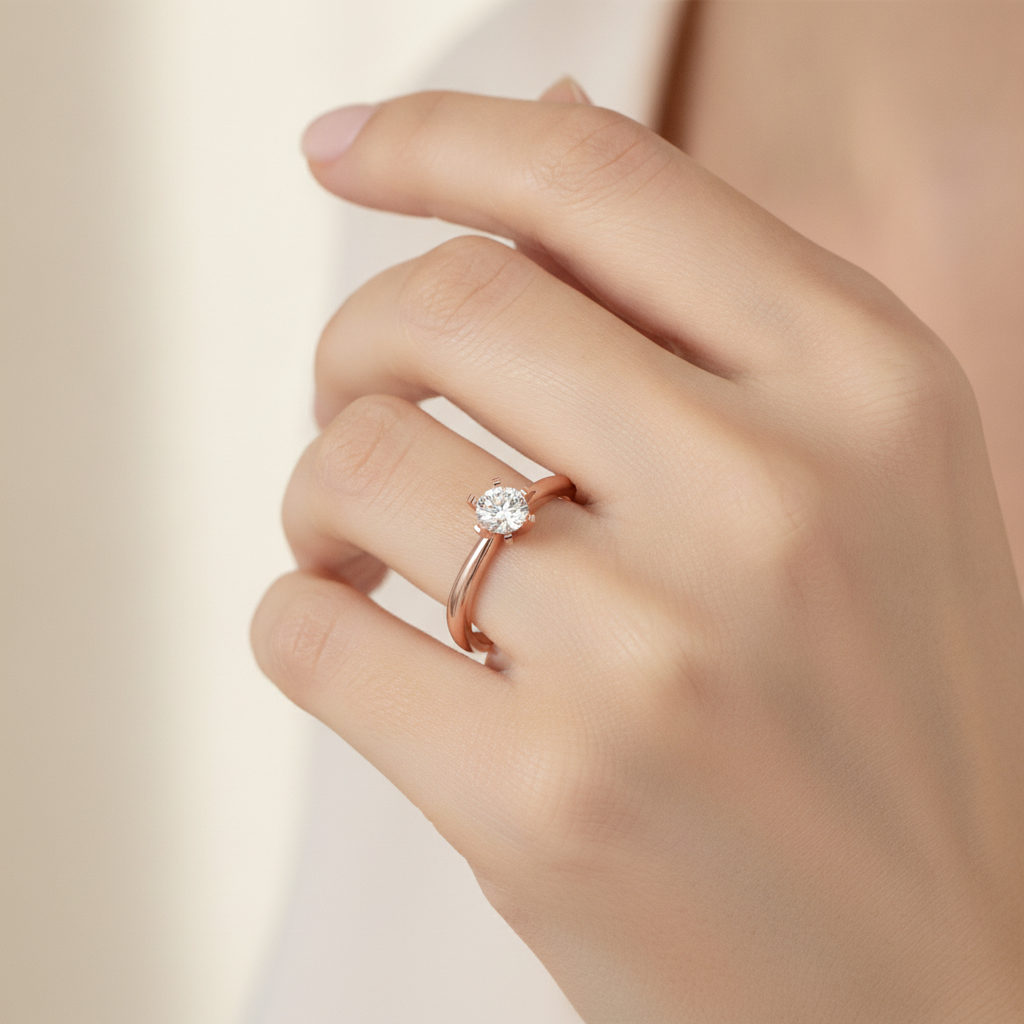 Luxuriant Solitaire Ring In 925 Sterling Silver - Thirteen