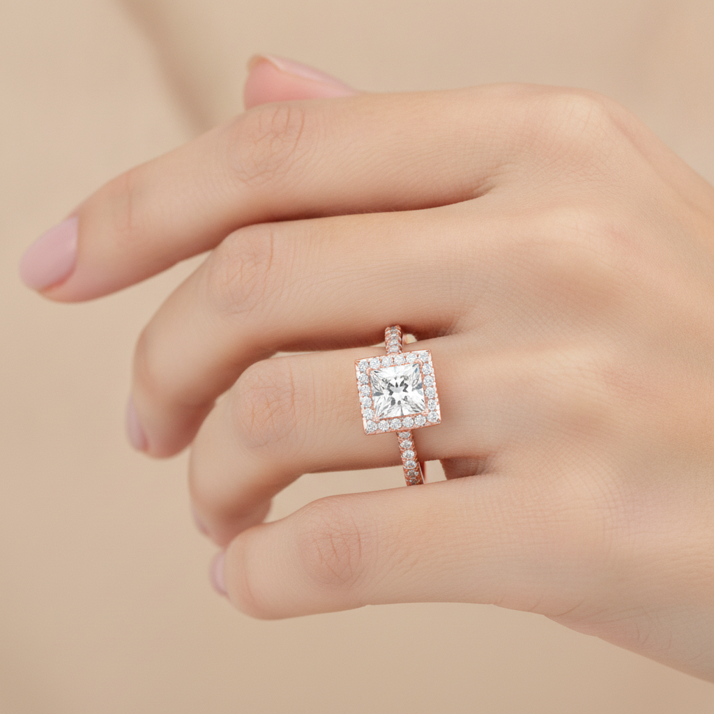 Noor Solitaire Ring In 925 Sterling Silver - Thirteen