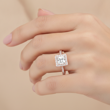 Noor Solitaire Ring In 925 Sterling Silver - Thirteen