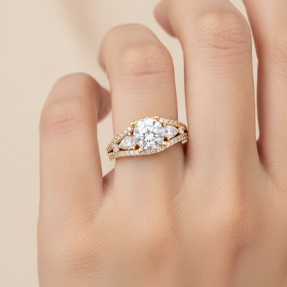 Delicate Solitaire Ring In 925 Sterling Silver - Fourteen