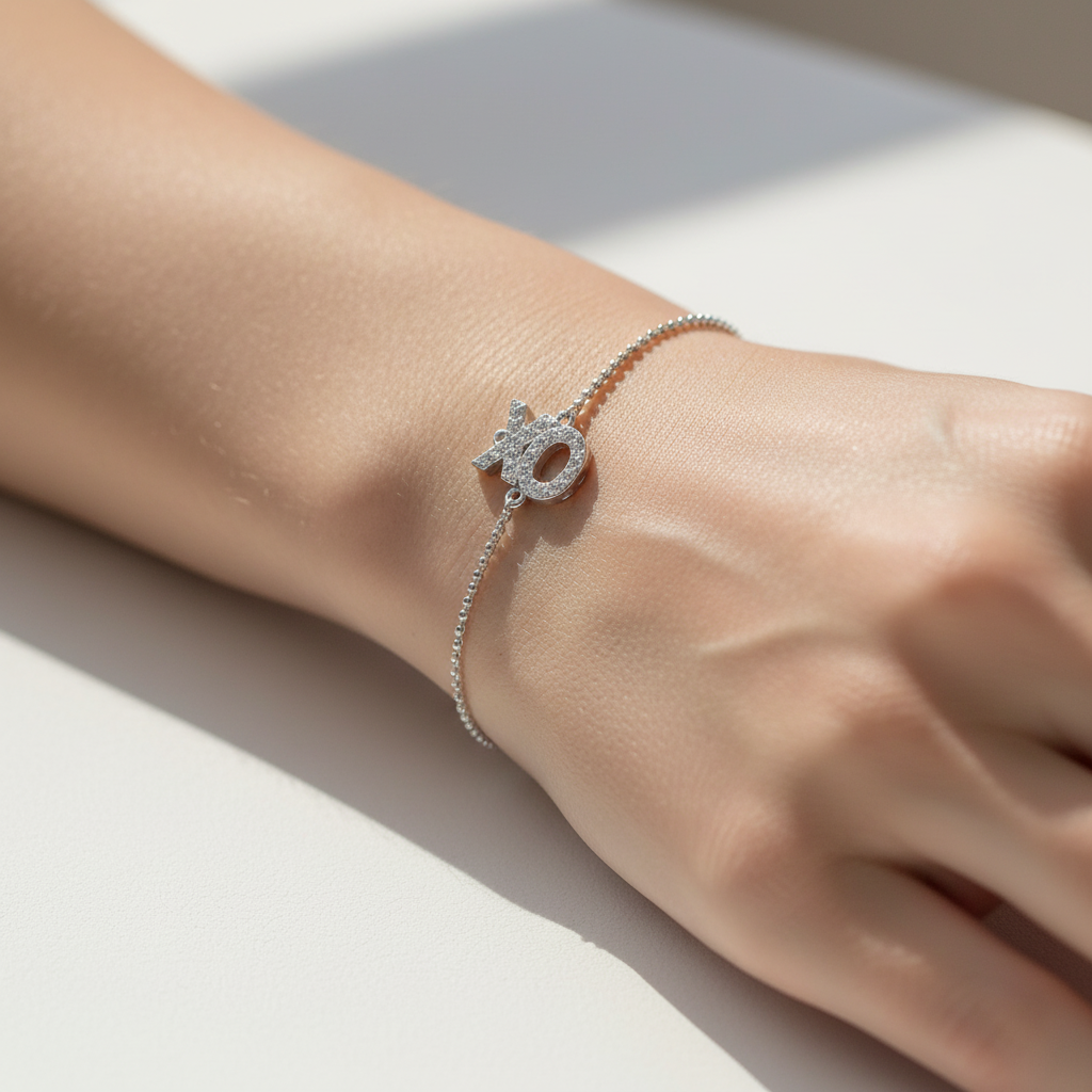 Xo Hugs And Kisses Crystal Bracelet - Eight
