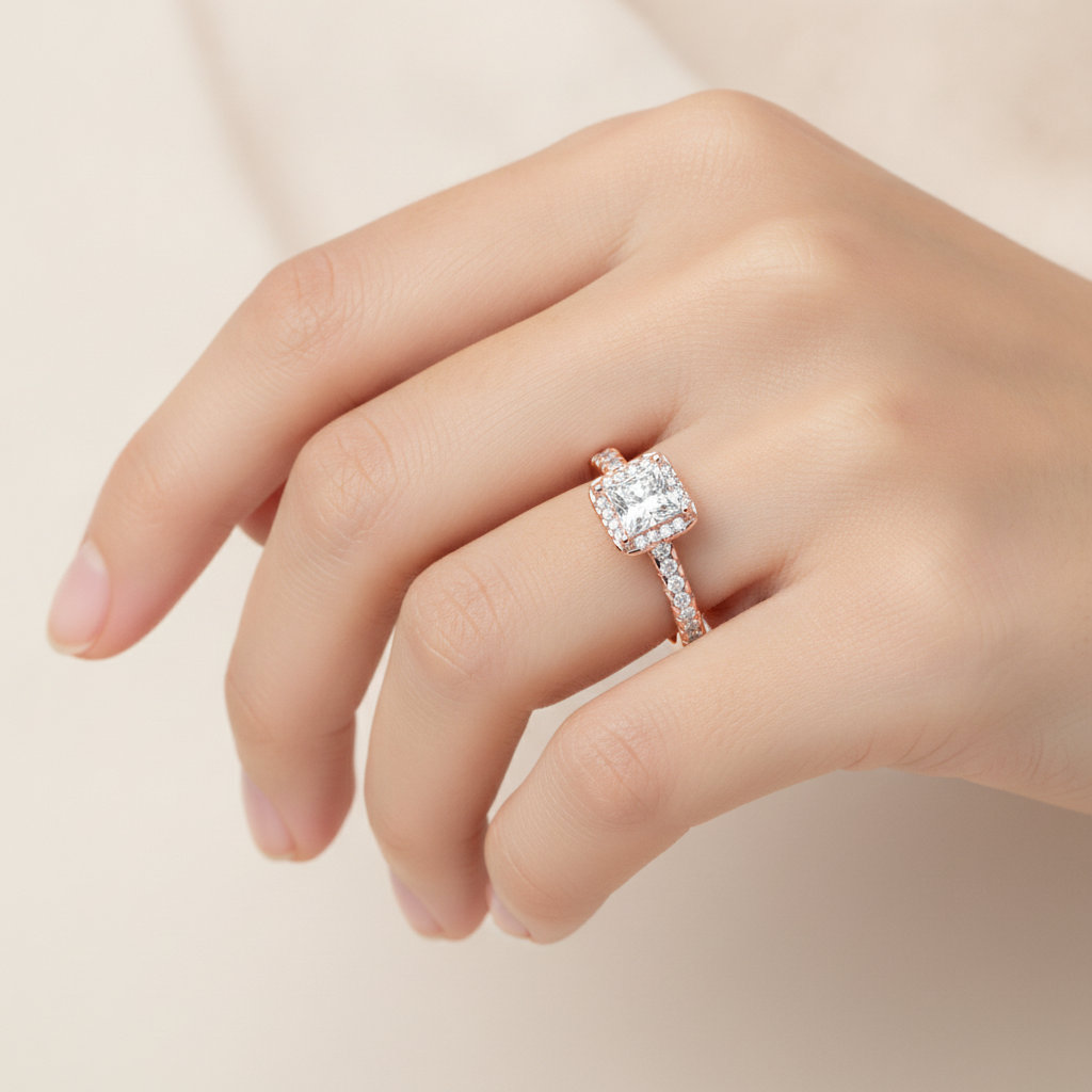 Simple Solitaire Ring In 925 Sterling Silver - Thirteen