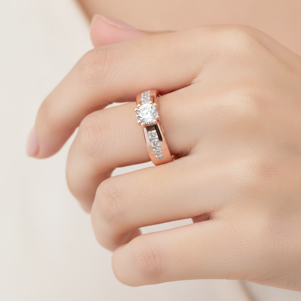 Glory Solitaire Ring In 925 Sterling Silver - Thirteen
