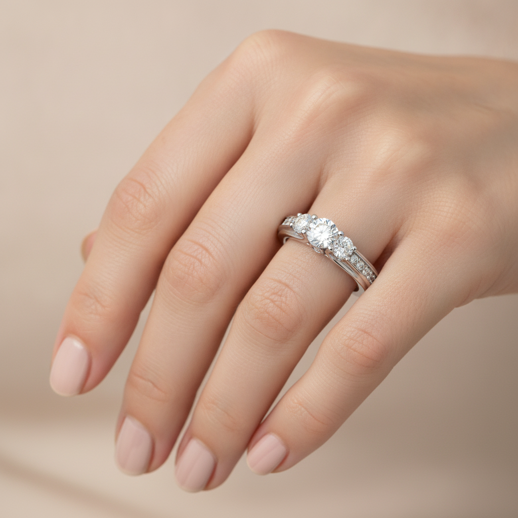 Premier Halo Solitaire Ring In 925 Sterling Silver - Fourteen