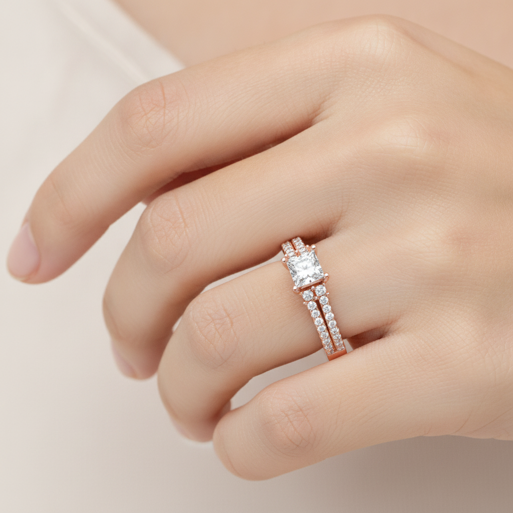 Bedazzled Solitaire Ring In 925 Sterling Silver - Thirteen