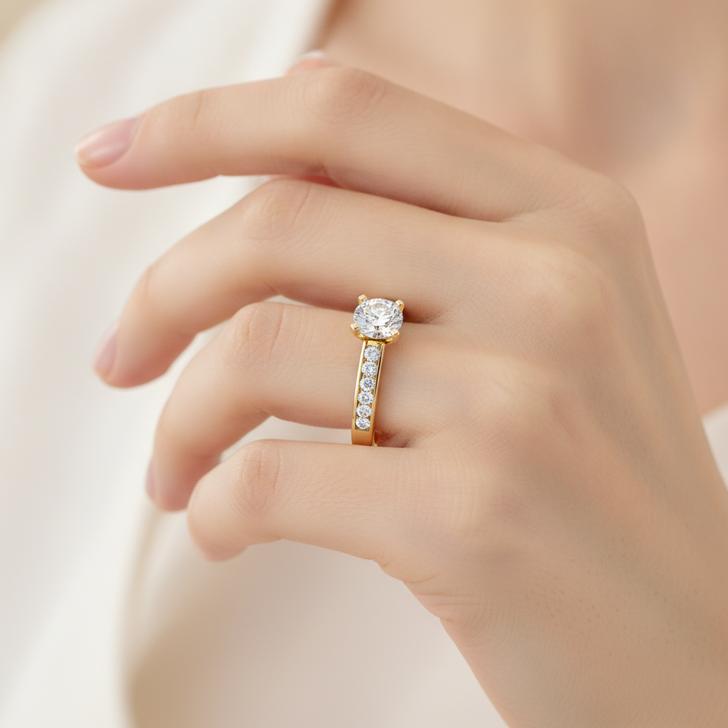Sleazy Solitaire Ring In 925 Sterling Silver - Thirteen