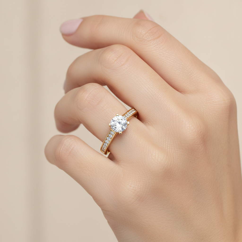 Tinsel Solitaire Ring In 925 Sterling Silver - Thirteen