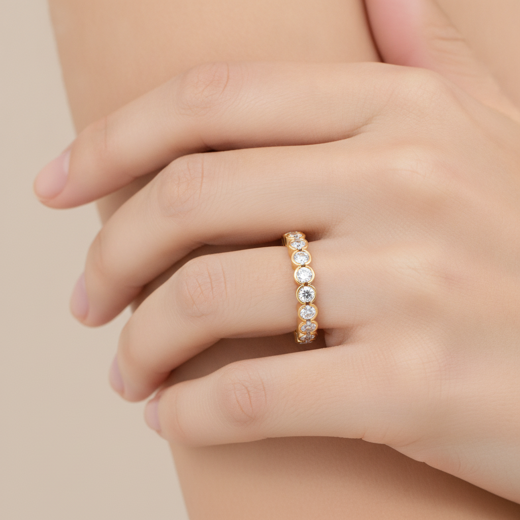Maelys Eternity Band In 925 Sterling Silver - Thirteen