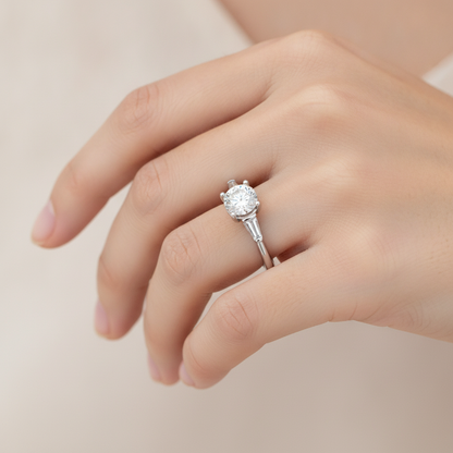 Sensational Solitaire Ring In 925 Sterling Silver - Thirteen