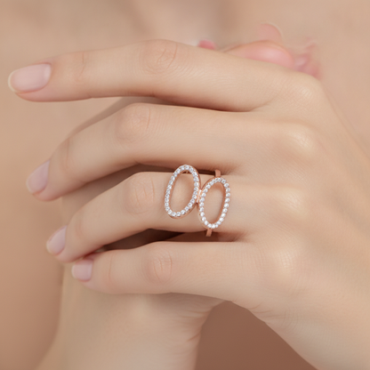 Dazzle Dreams Diamond Ring In 925 Sterling Silver - Thirteen