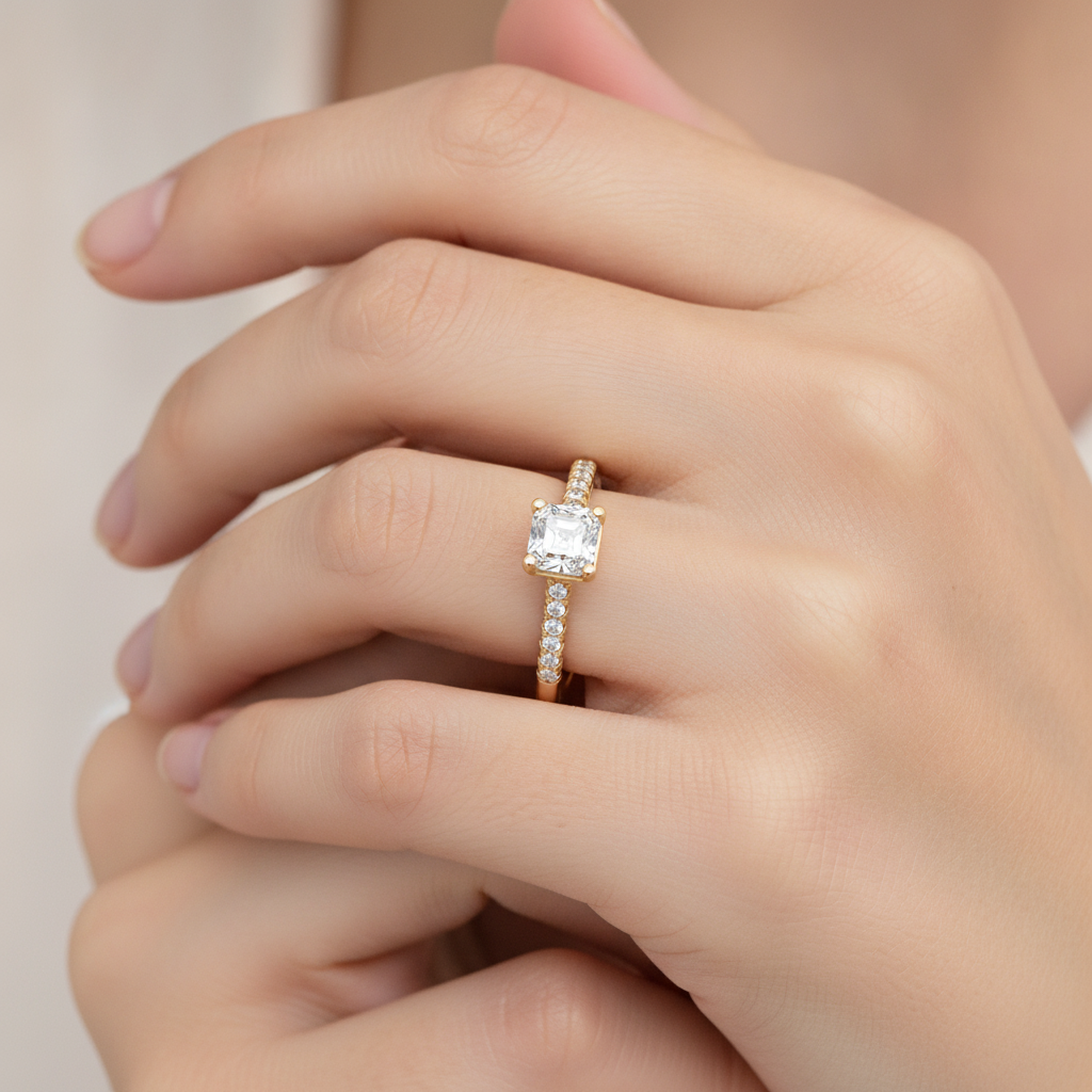 Garish Solitaire Ring In 925 Sterling Silver - Thirteen
