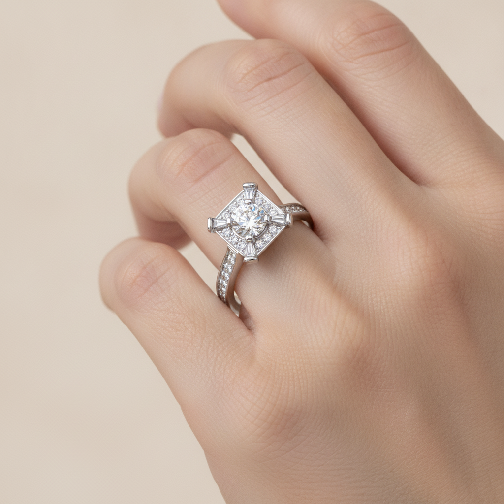 The Attractive Single Stone Ring In 925 Sterling Silver - Thirteen