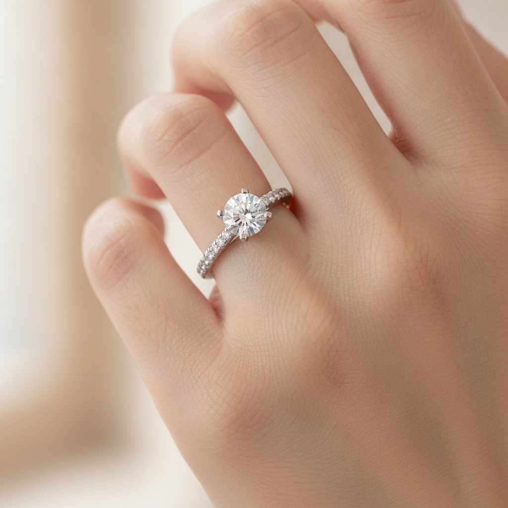 Cele Ocean Solitaire Ring In 925 Sterling Silver - Thirteen