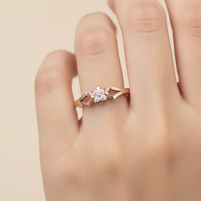 Floral Wedding Diamond Band - Thirteen
