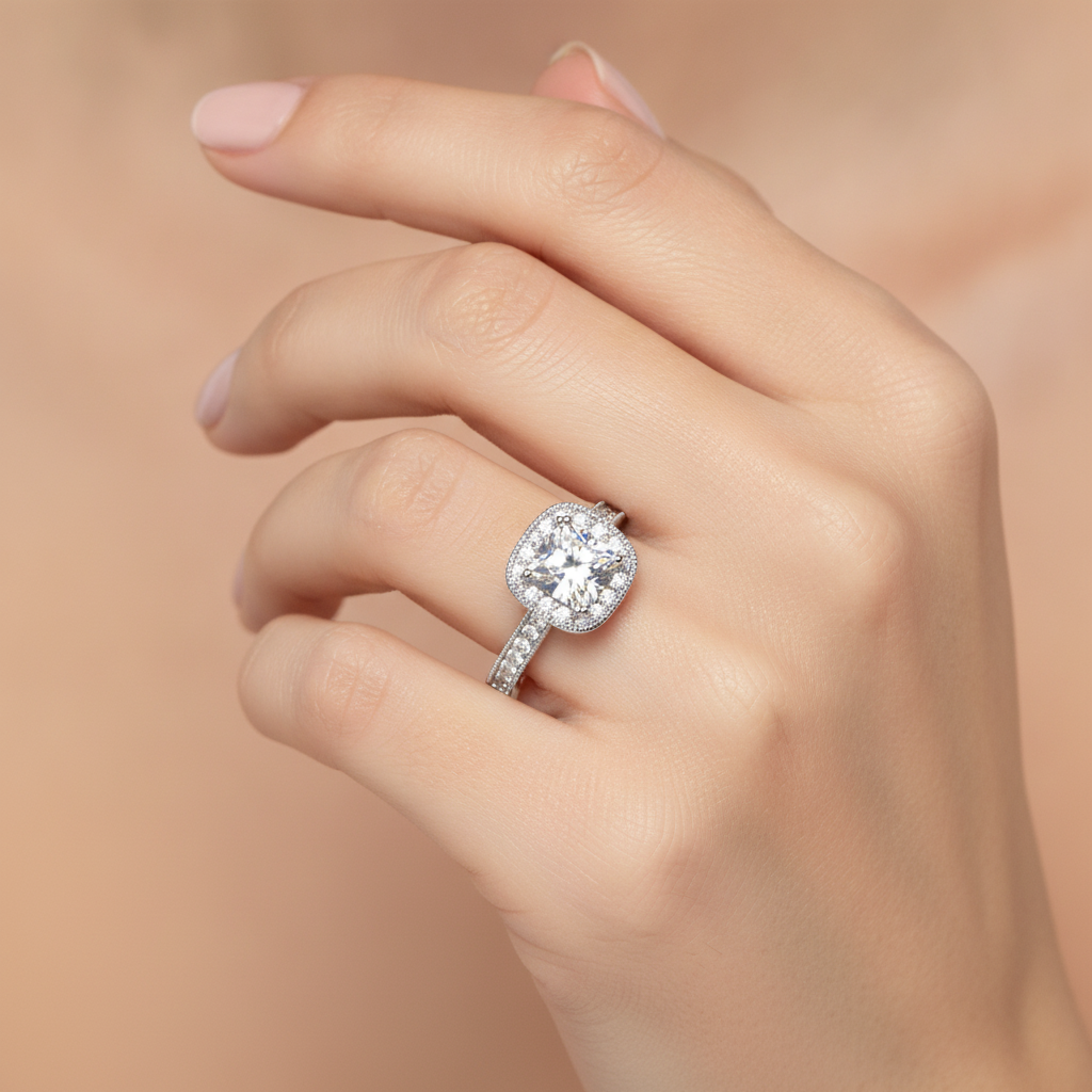 Handsome Solitaire Ring In 925 Sterling Silver - Thirteen