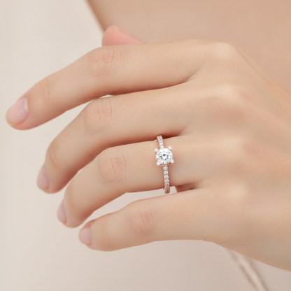 High Ranking Solitaire Ring In 925 Sterling Silver - Thirteen