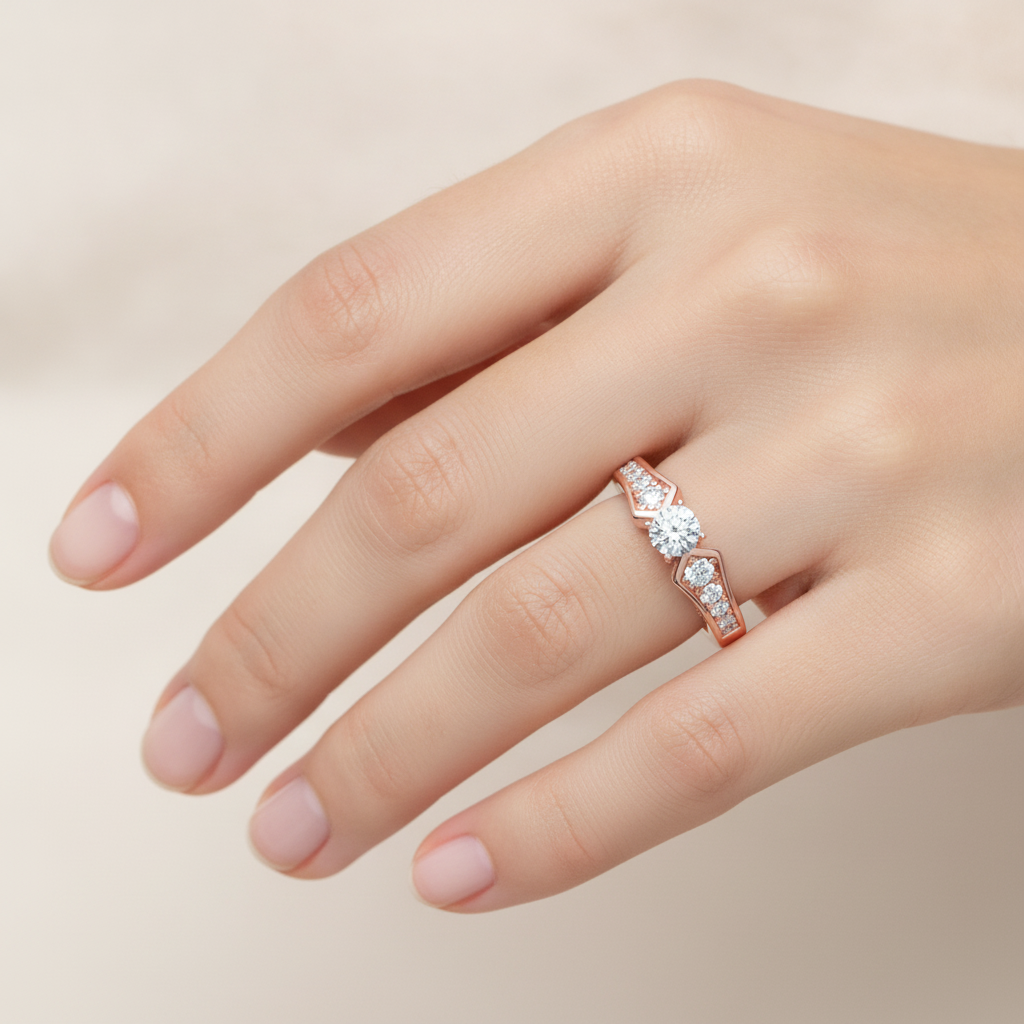 Dazzle Solitaire Ring In 925 Sterling Silver - Thirteen
