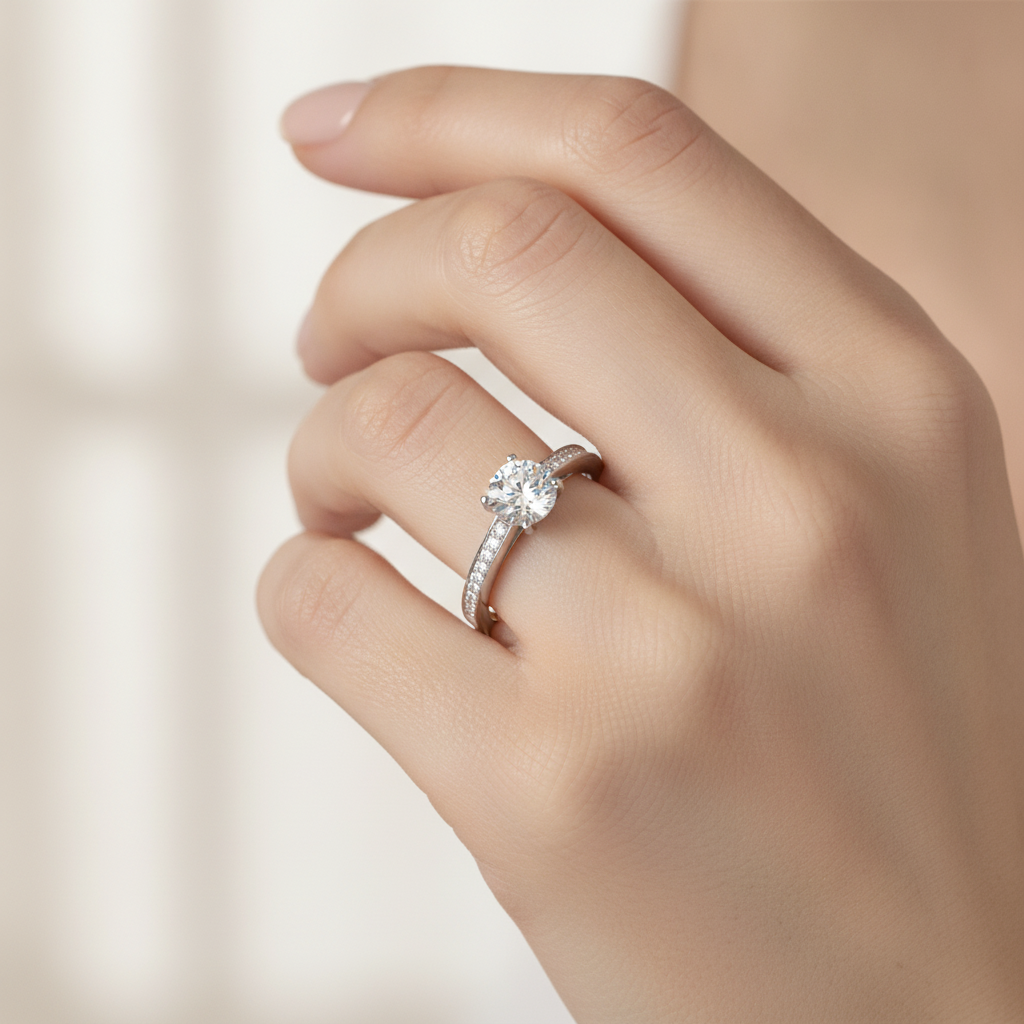 Zaviers Solitaire Ring In 925 Sterling Silver - Thirteen