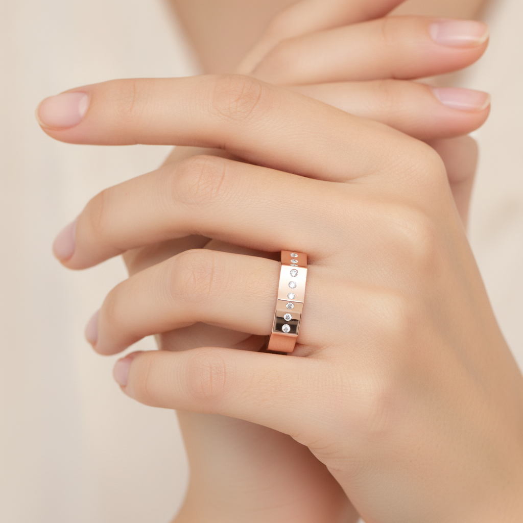 Treves Broad Band Ring In 925 Sterling Silver - Thirteen