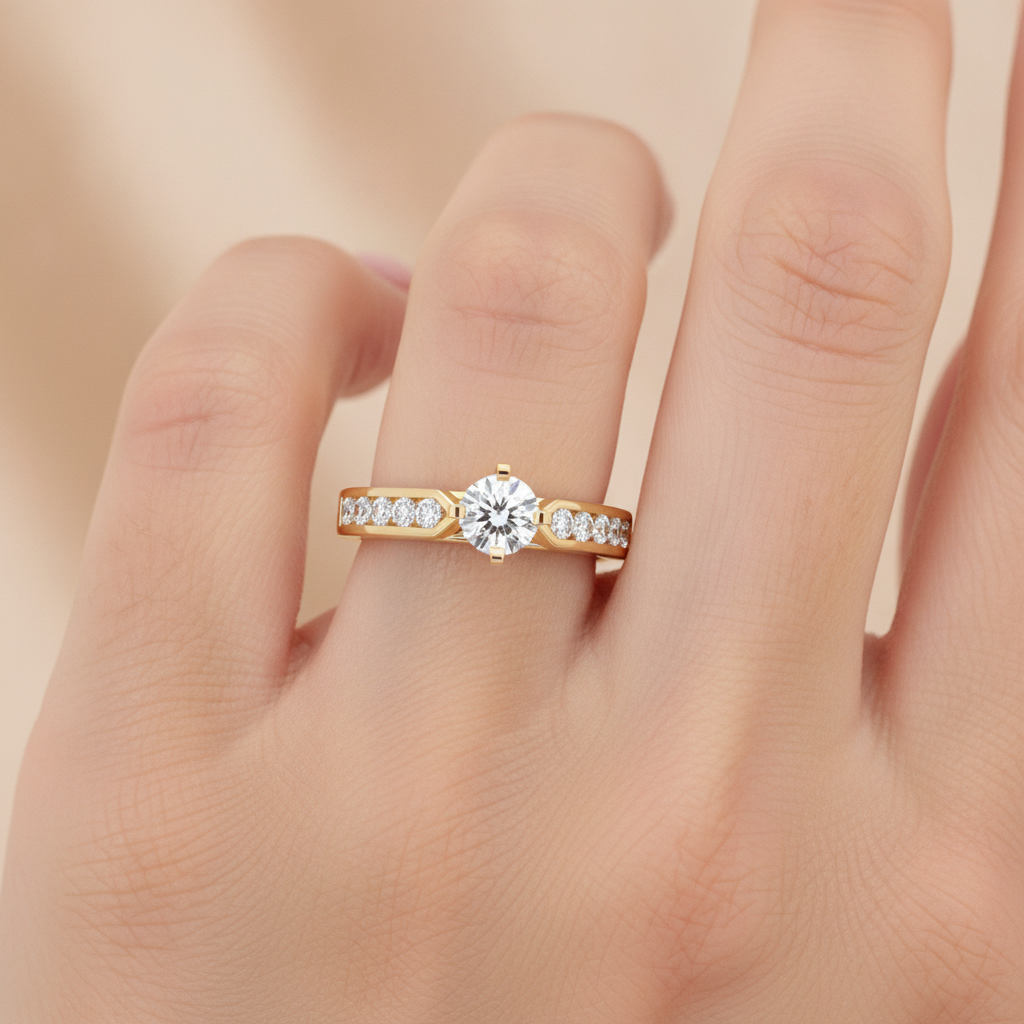 Noble Solitaire Ring In 925 Sterling Silver - Thirteen