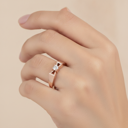 Allure Sanity Single Stone Ring In 925 Sterling Silver - Fourteen
