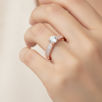 High Spirited Solitaire Ring In 925 Sterling Silver - Thirteen